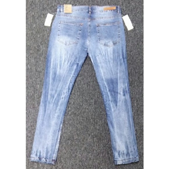 🆕 BASIC 5 POCKET STRETCH DENIM JEAN - BLUE - MEN - Picture 2 of 2